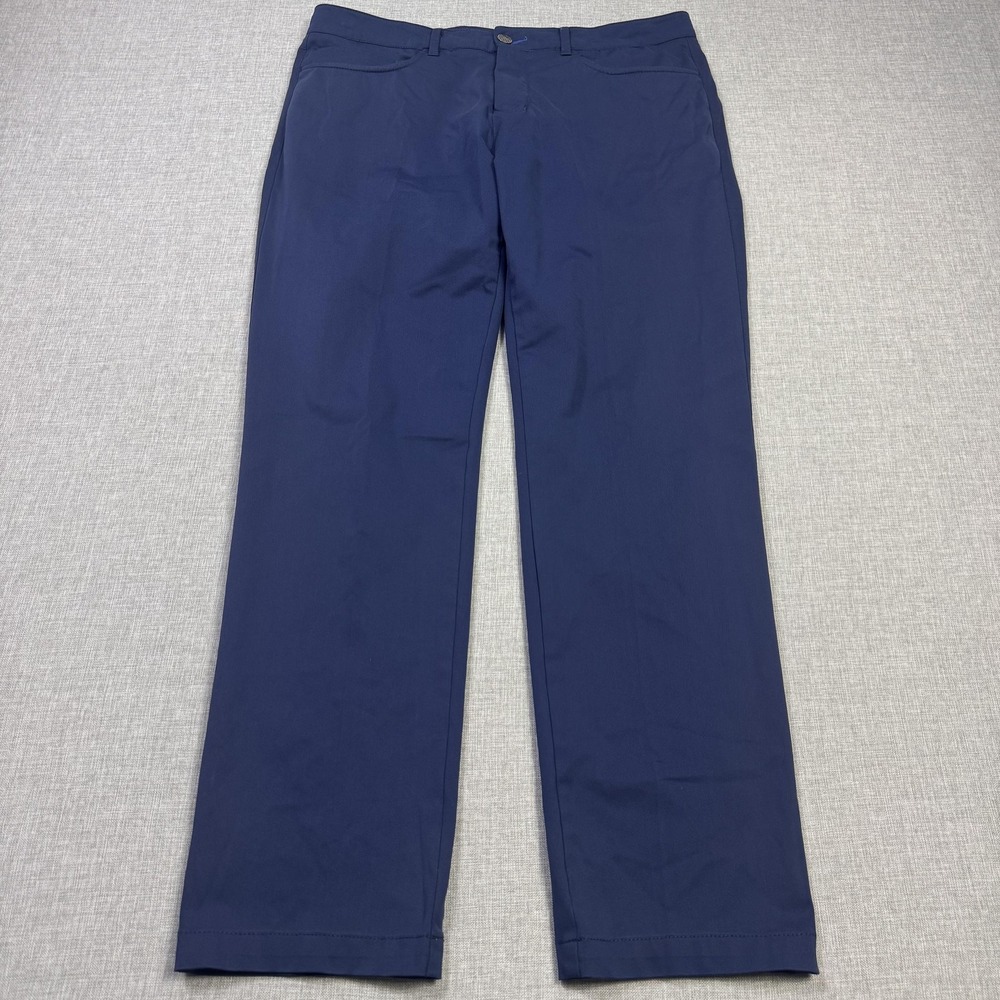 Twillory Performance Chino Dress Pants Mens 34x30 Blue Flat Front Pockets